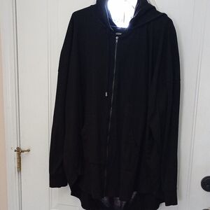 Maurices Women's Plus 3x Black Hooded Zip Up Sweatshirt